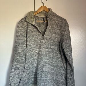 Men's Gray Quarter-Zip Sweater